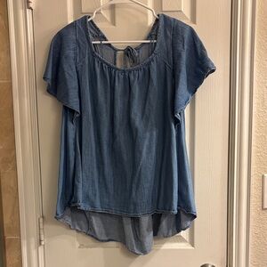 Old Navy Blue Denim Blouse